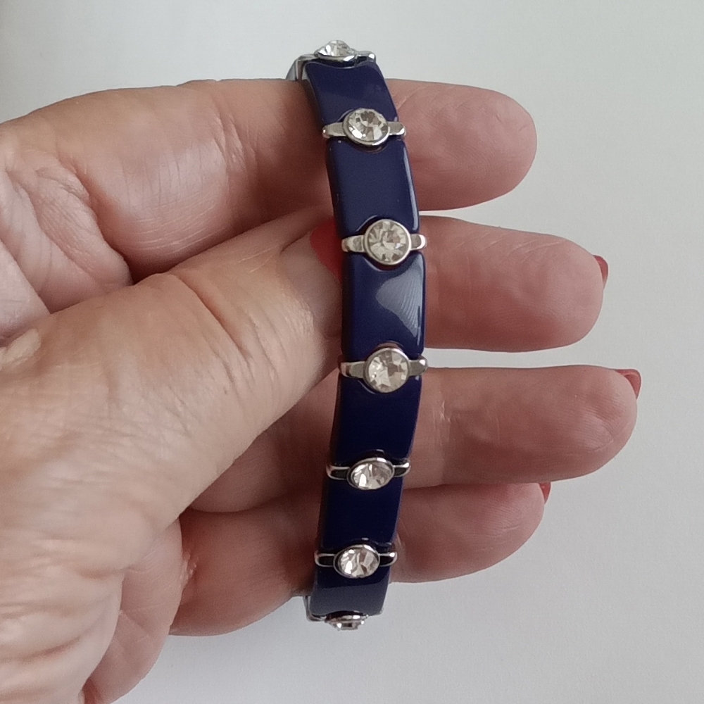 Lia Sophia Cobalt Bling Stretch Bracelet